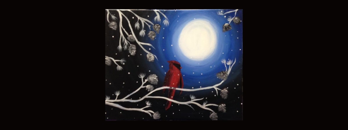 Winter Cardinal Paint & Sip Event