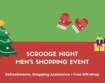 Holiday graphics and text on a green and red background