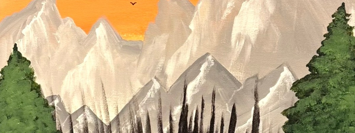 morning glory landscape painting