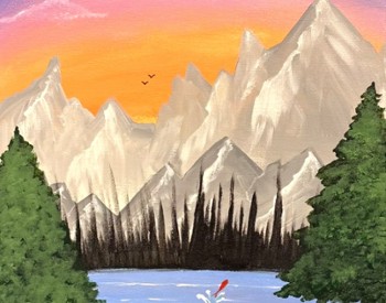 morning glory landscape painting