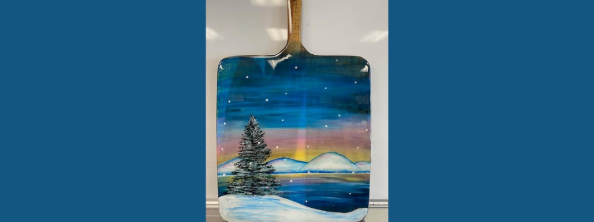 Winter Resin Charcuterie Board Paint, Pour, & Sip Event!