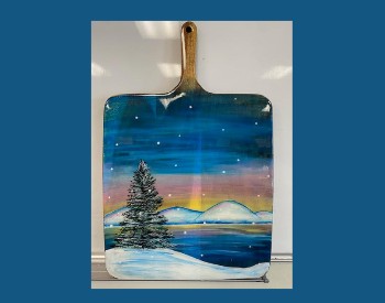 Winter Resin Charcuterie Board Paint, Pour, & Sip Event!