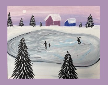 Family Skate Paint & Sip Event