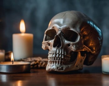 skull and candles