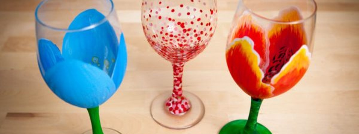 wine glass painting