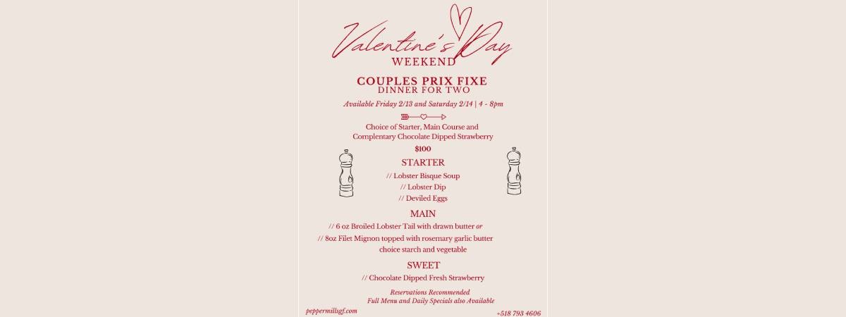valentines day menu