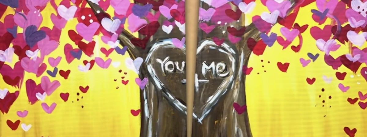 Paint Date, You + Me Heart Tree