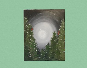 among the evergreens