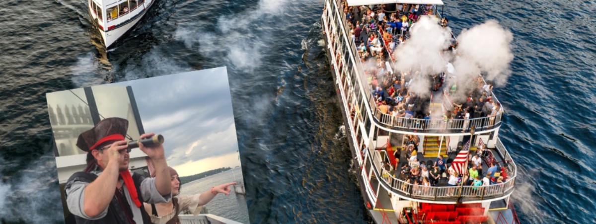 Minne Ha Ha Pirate Cruise Cannon Fire with Mohican