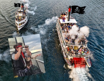 Minne Ha Ha Pirate Cruise Cannon Fire with Mohican