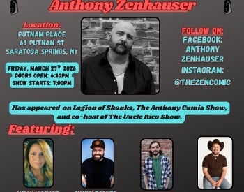 Comedy Night: Anthony Zenhauser, Shawn Barnes, Holly Viggiano & More at Putnam Place