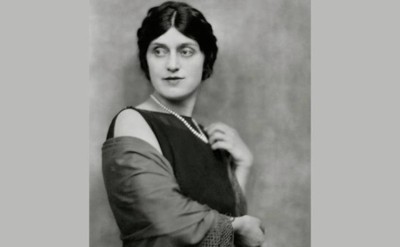 black and white image of woman