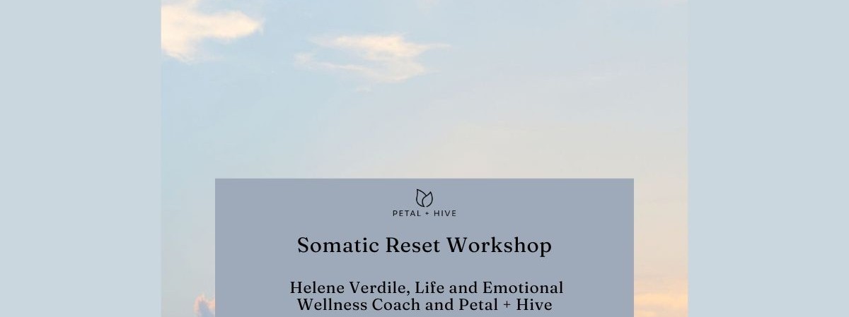 A sky scene with clouds and words naming the event