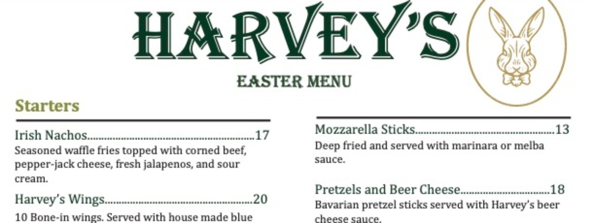 Easter Menu