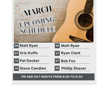 March music schedule