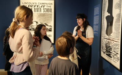 Learning about artwork at The Hyde Collection