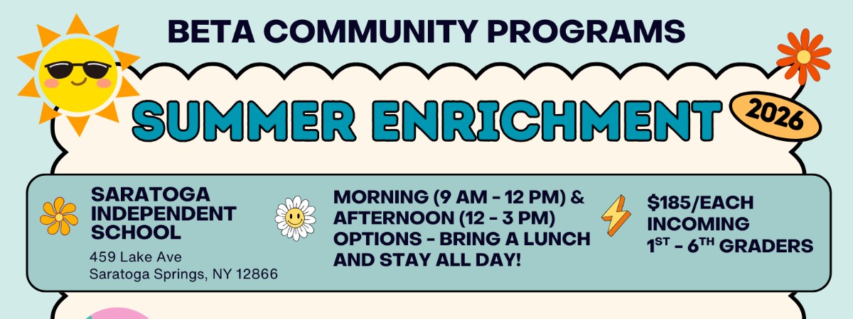 BeTa Summer Enrichment! Register online: https://tinyurl.com/ypffvf4k