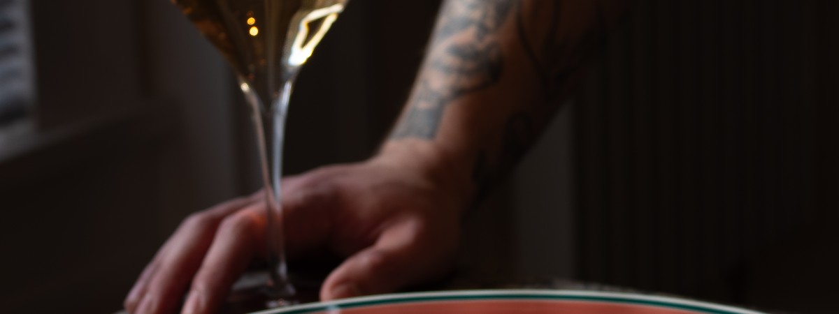 Second Course: Pan fried risotto alla brava celery, fennel, uni