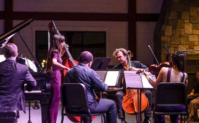 musicians on stage