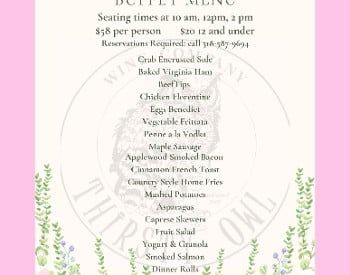 Brunch Buffet Menu