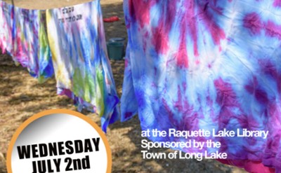 Tie Dye t-shirts hanging on a line