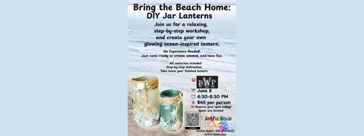 bring the beach home diy jar lanterns