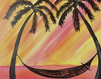 hammock on beach painting (cropped)