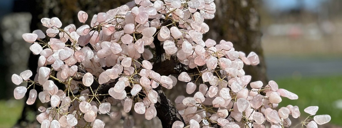 Rose Quartz Gemstone Tree