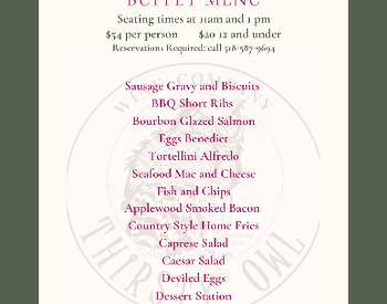 Father's Day Brunch Buffet Menu