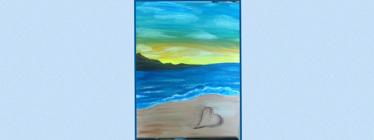 heart in sand