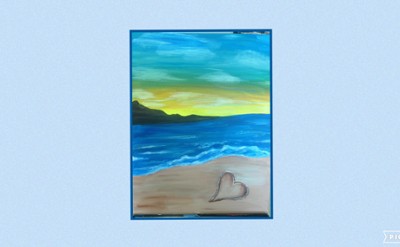 heart in sand