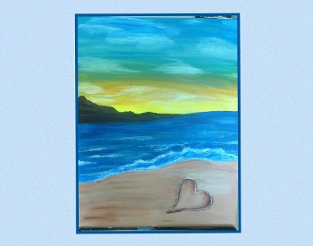 heart in sand