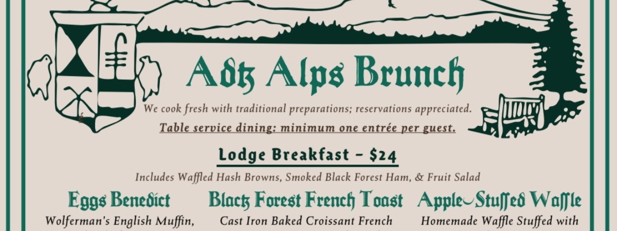 Sample brunch menu