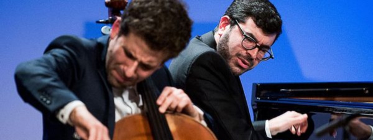 two musicians on stage