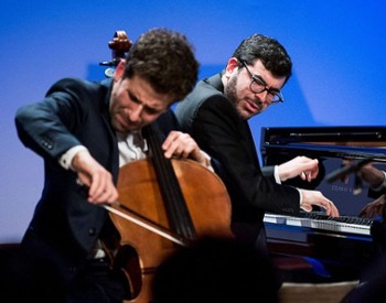 two musicians on stage