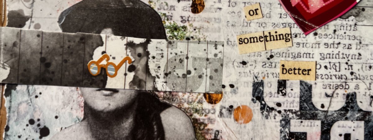 Collage with words