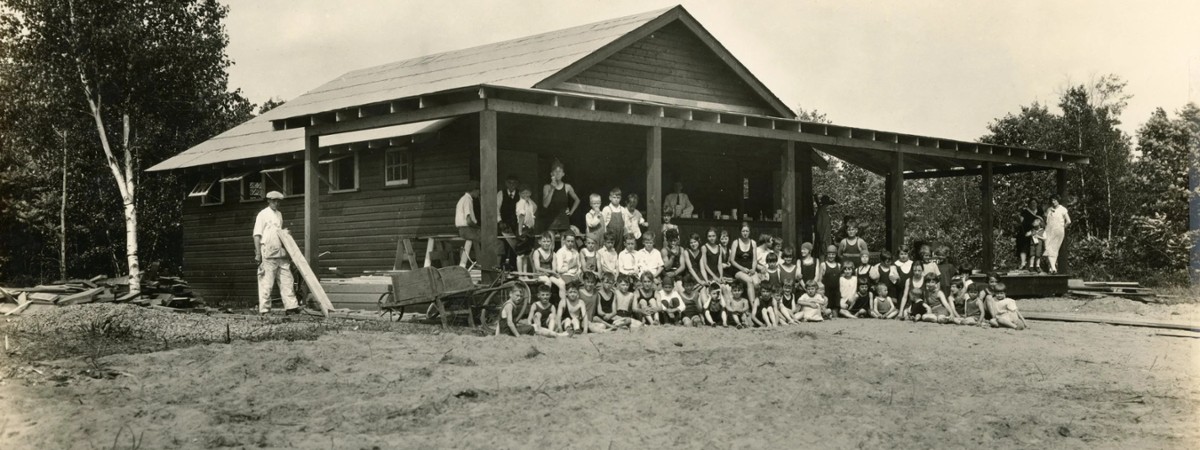 First Bathhouse at Haviland Cove Beach in 1926