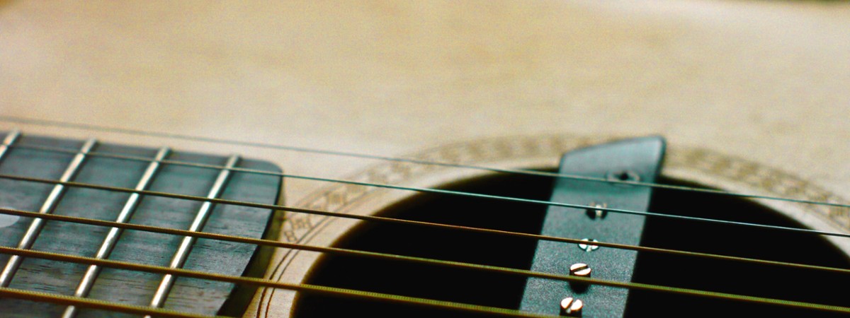 an acoustic guitar