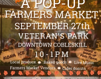 Sept 27th Pop Up Farmers Market