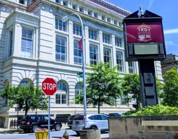 exterior of the troy savings bank music hall