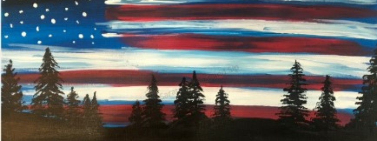American flag painting
