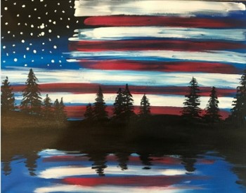 American flag painting