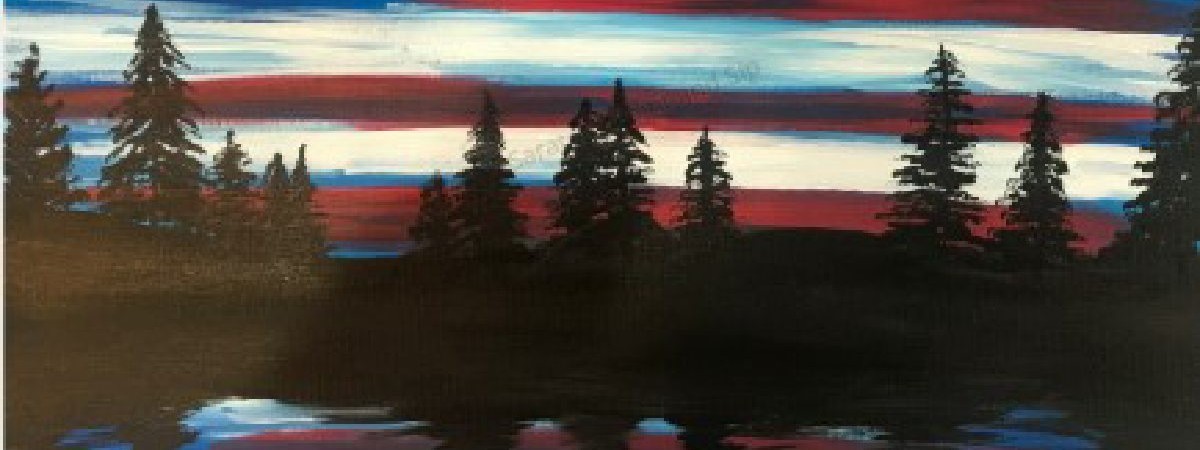 american flag painting