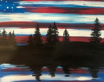 american flag painting