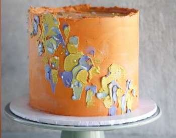 abstract palette painting cake inspiration