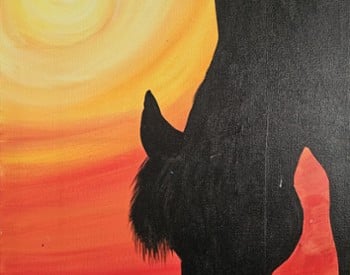 grazing horse