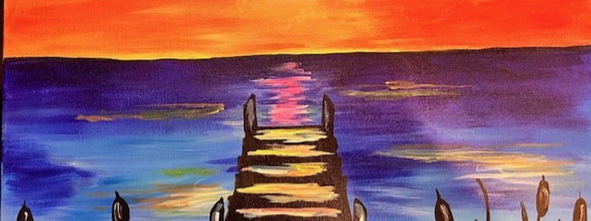bay reflections painting