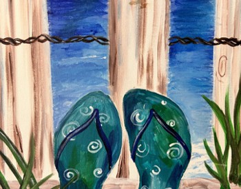flip flop painting