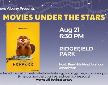 Hoppers Movie - Aug 21st - Ridgefield Park, Activities begin at 6:30pm