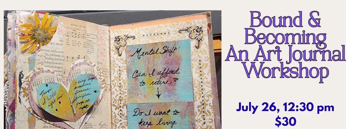 A colorful background of an art journal